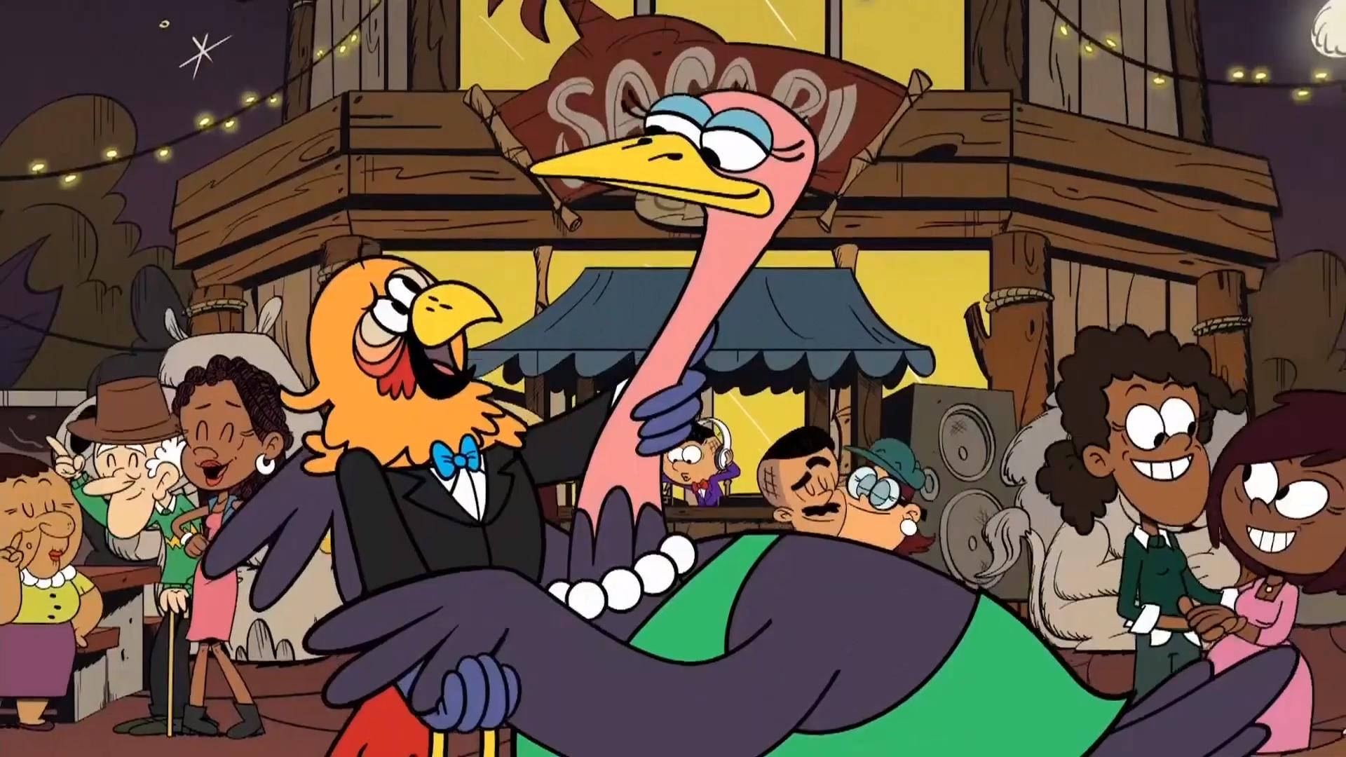 The Casagrandes, ostrich, tuxedo, Full HD Desktop Wallpaper