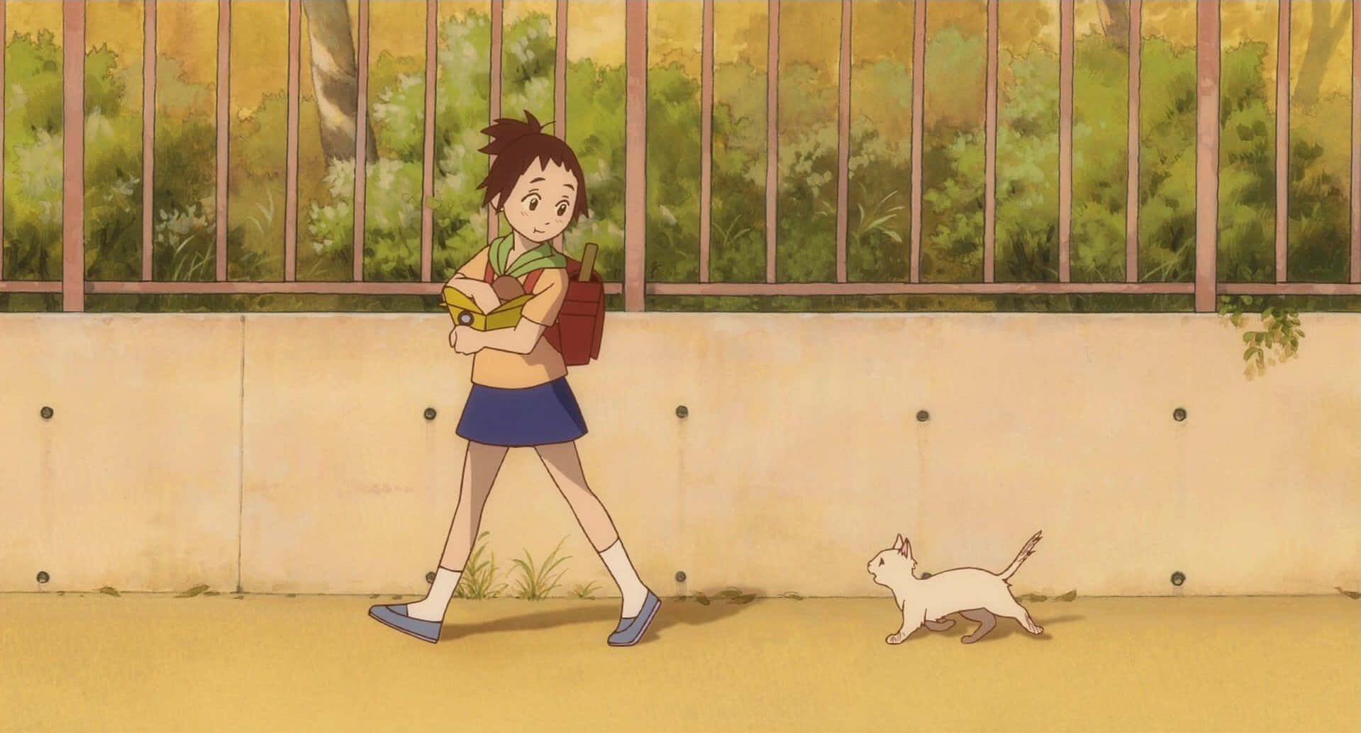 The Cat Returns, school uniform, white cat, HD Desktop Wallpaper