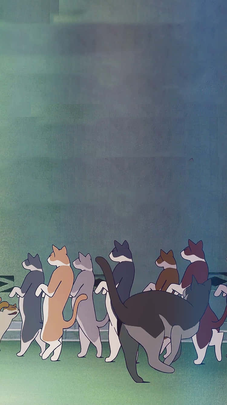 The Cat Returns, muted tones, green field, HD Phone Wallpaper
