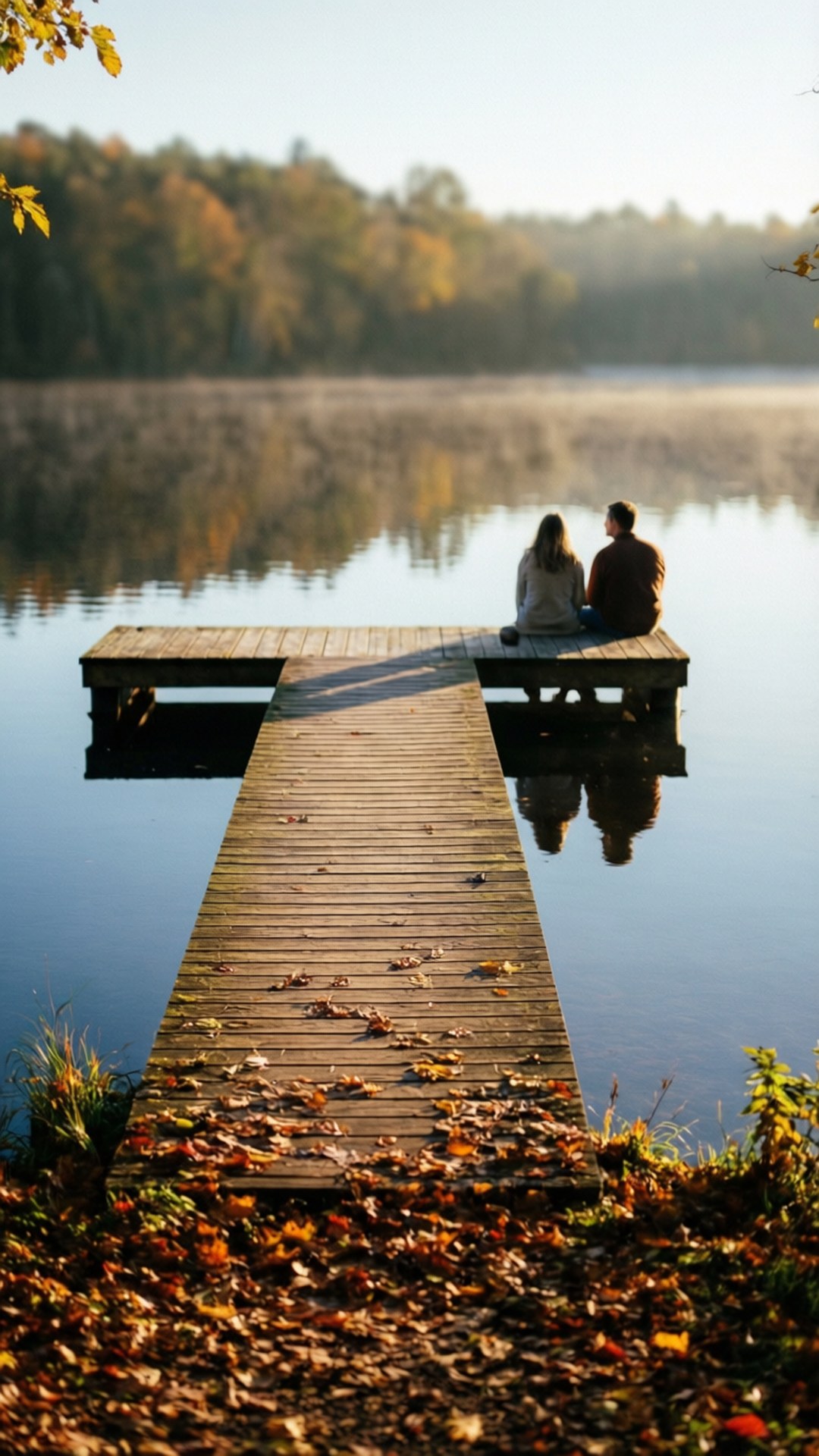 dock, dawn, autumn, Full HD Phone Wallpaper
