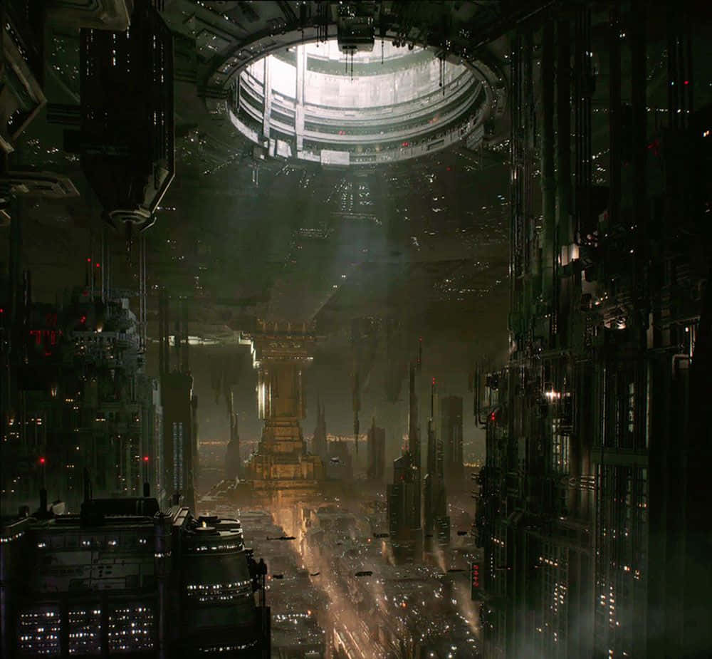 Coruscant, The Coruscant Underworld, neon lights, SD Desktop Wallpaper