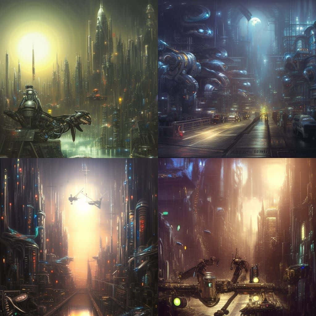 Coruscant Underworld, neon-lit skyscrapers, flying vehicles, SD Desktop Wallpaper