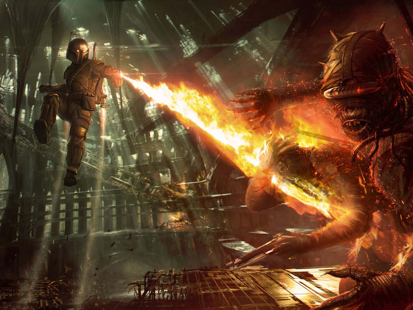 The Coruscant Underworld, Coruscant, industrial cathedral, HD Desktop Wallpaper