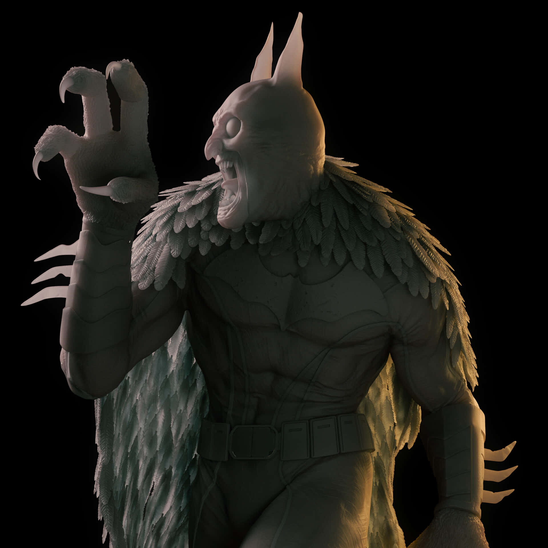 The Court Of Owls, 3d-rendered bat-like creature, feathered wings, Full HD Desktop Wallpaper