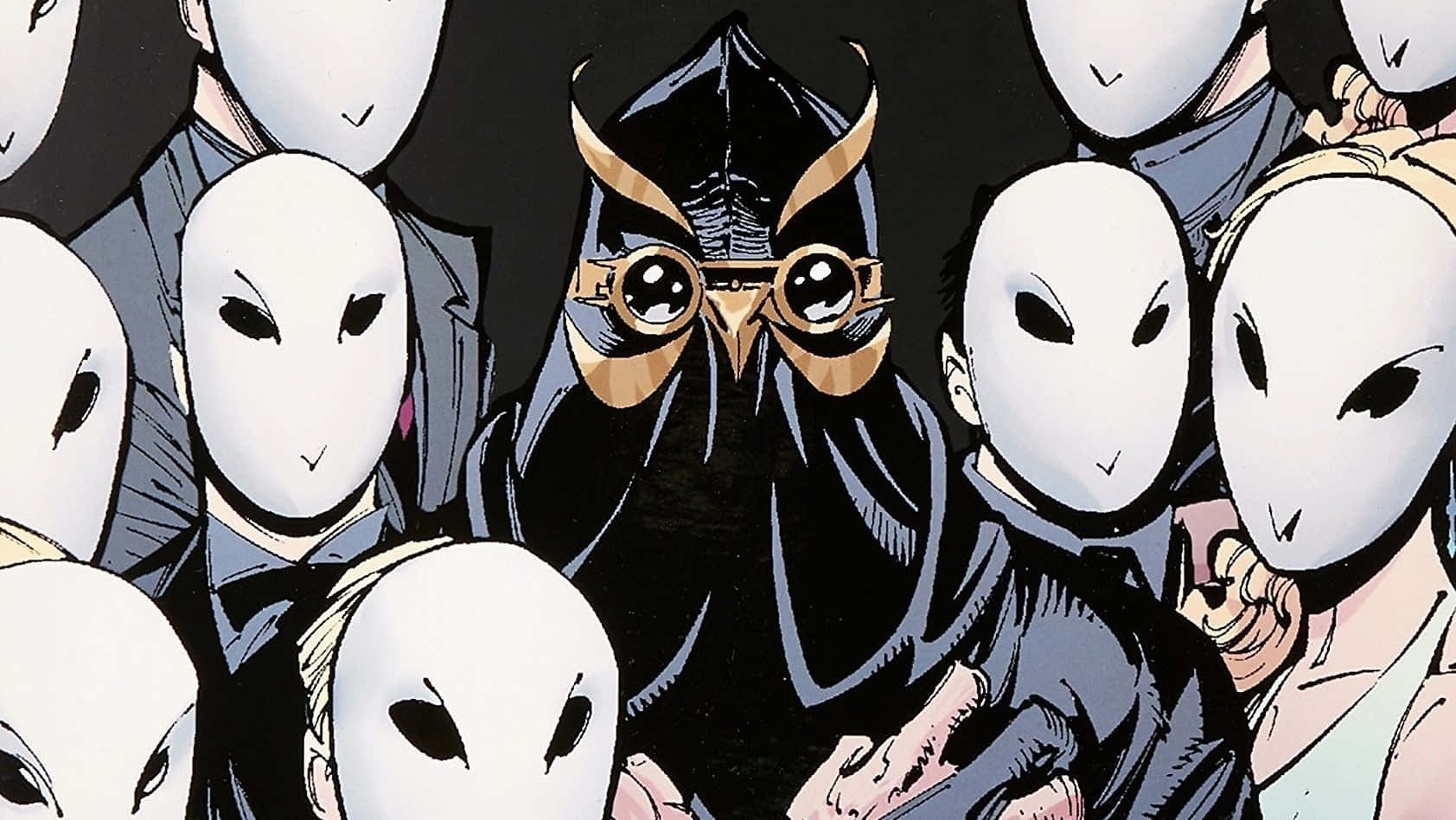 The Court Of Owls, owl goggles, horns, HD Desktop Wallpaper