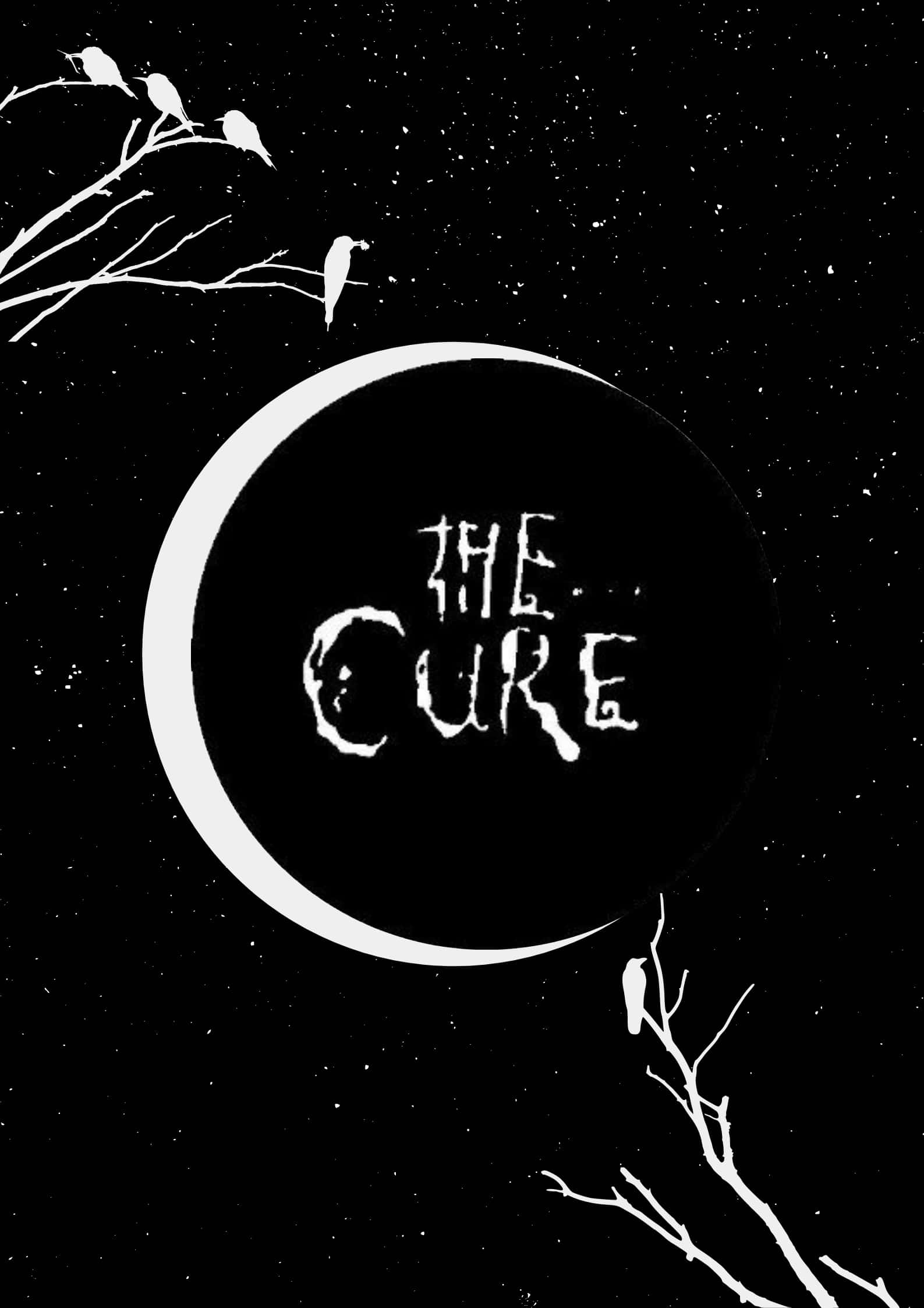 THE CURE, crescent moon, bare branches, Full HD Phone Wallpaper
