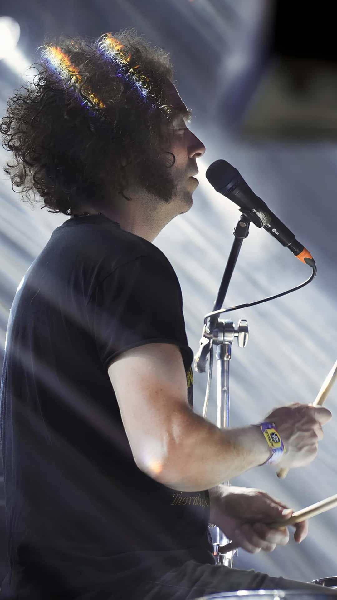 The Dandy Warhols, drummer, curly hair, Full HD Phone Wallpaper