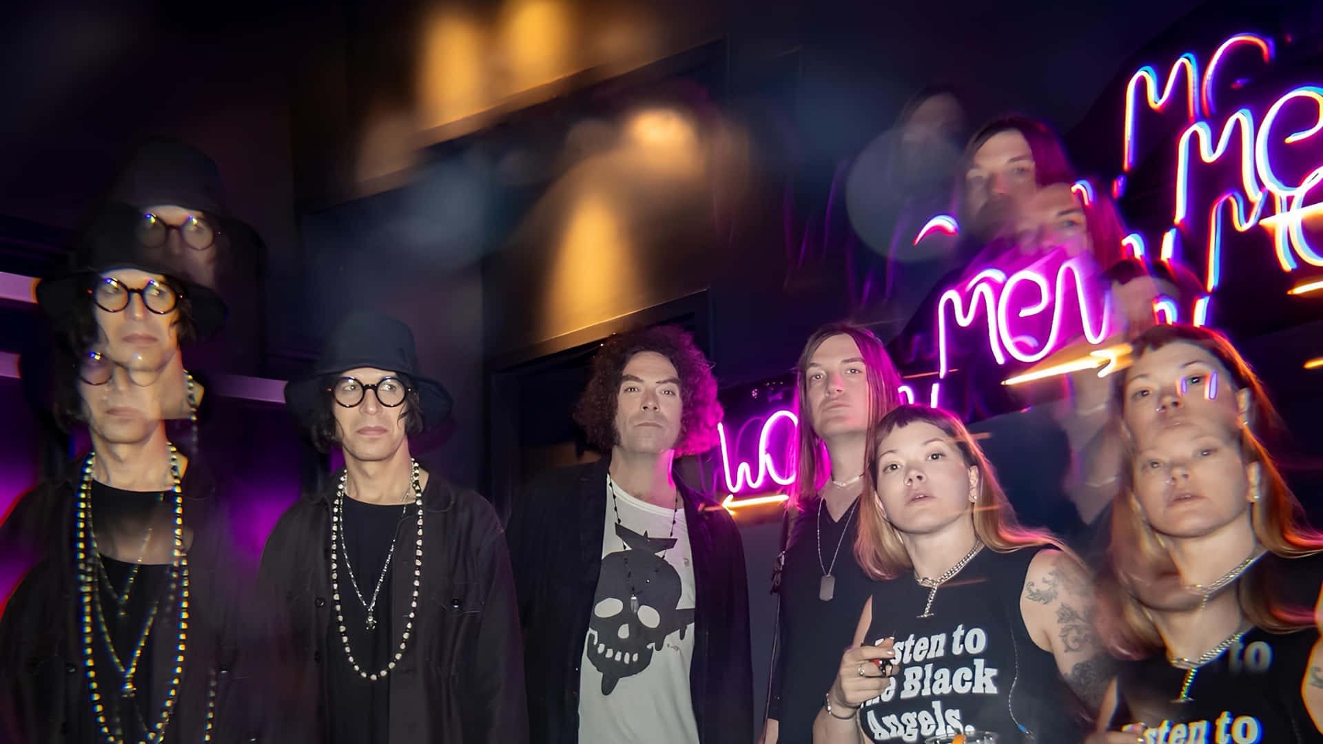The Dandy Warhols, neon signs, pink, Full HD Desktop Wallpaper
