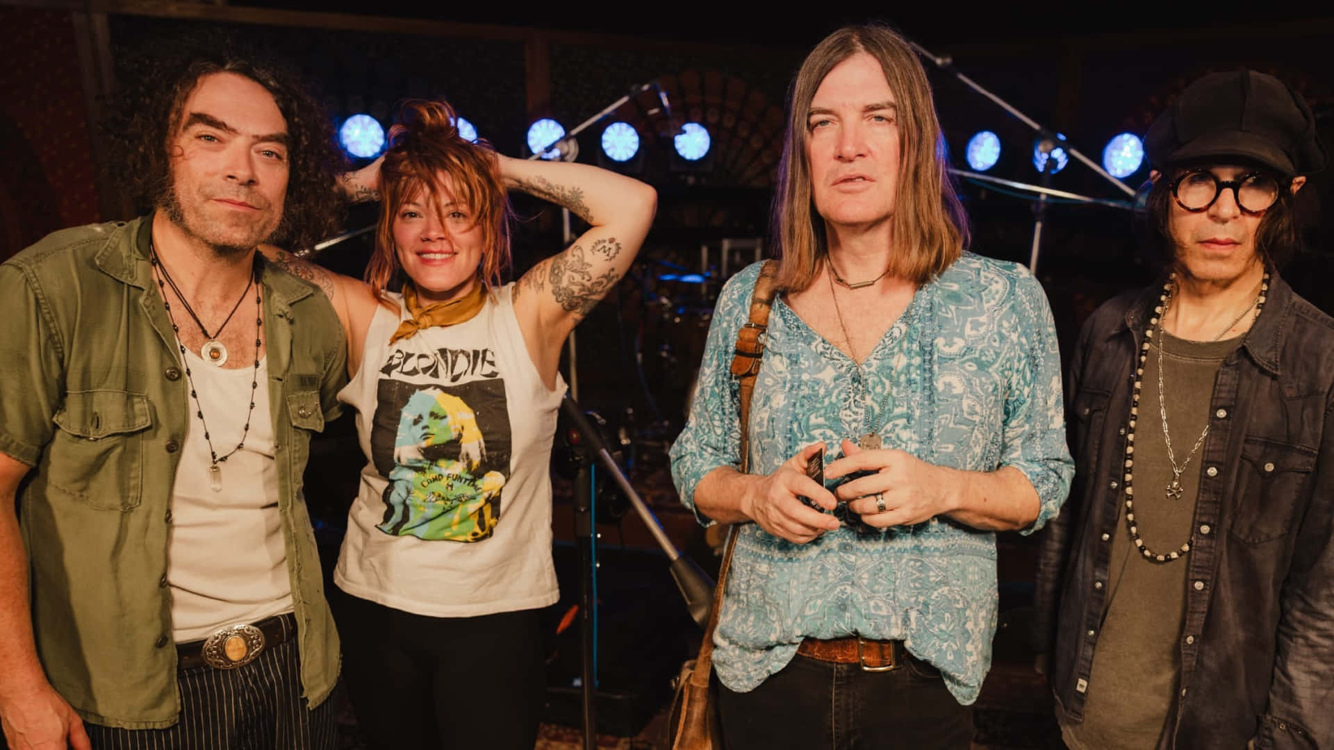 The Dandy Warhols, band, dimly lit stage, Full HD Desktop Wallpaper