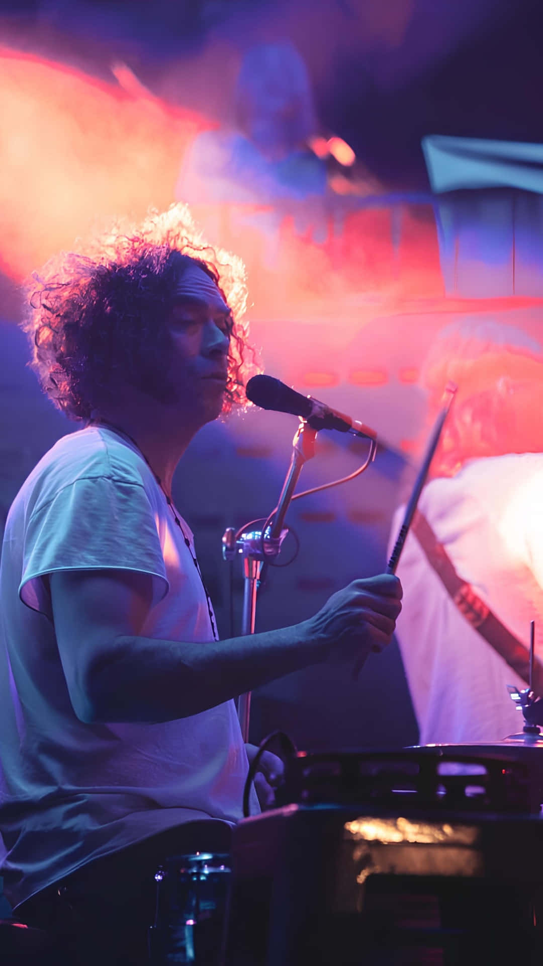 The Dandy Warhols, drummer, curly hair, Full HD Phone Wallpaper