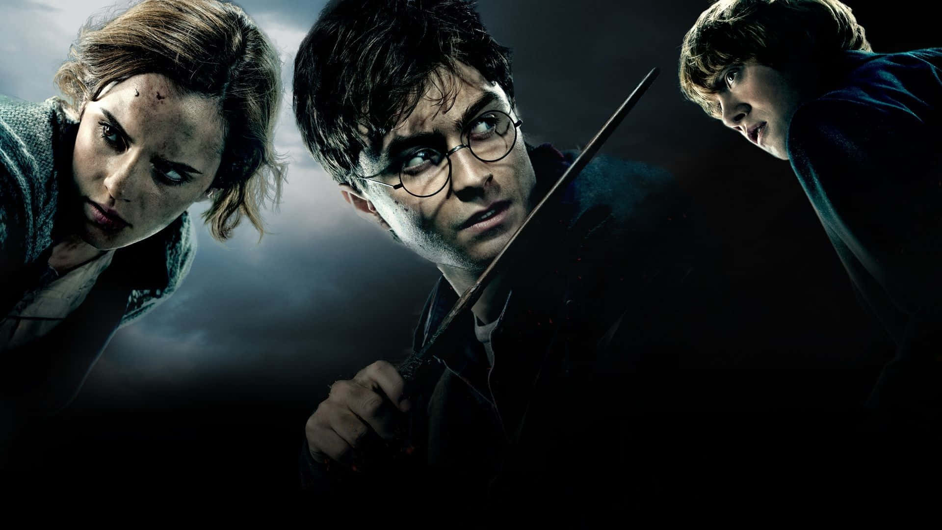 The Deathly Hallows, Moonlit Night, Stars, Full HD Desktop Wallpaper