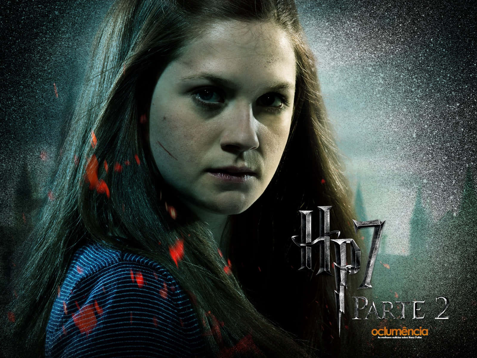 The Deathly Hallows, red sparks, dark misty backdrop, HD Desktop Wallpaper