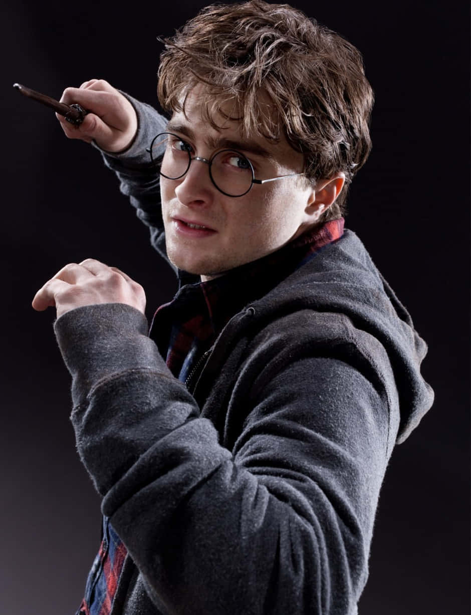 The Deathly Hallows, young wizard, round glasses, SD Phone Wallpaper