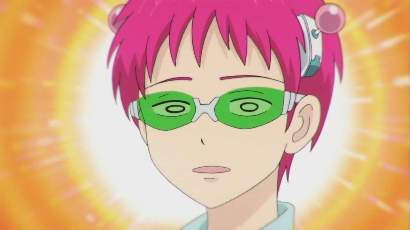 The Disastrous Life Of Saiki K, pink hair, green glasses, HD Desktop Wallpaper