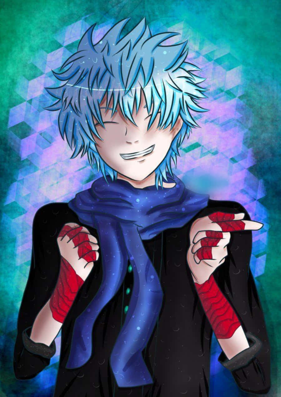 The Disastrous Life Of Saiki K, blue haired anime character, blue scarf, SD Phone Wallpaper