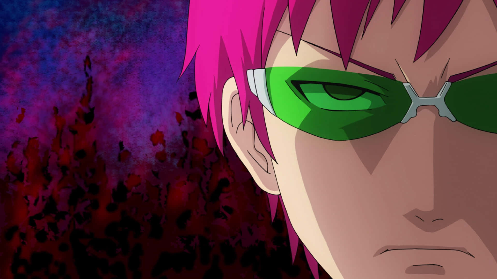 The Disastrous Life Of Saiki K, pink hair, green goggles, Full HD Desktop Wallpaper