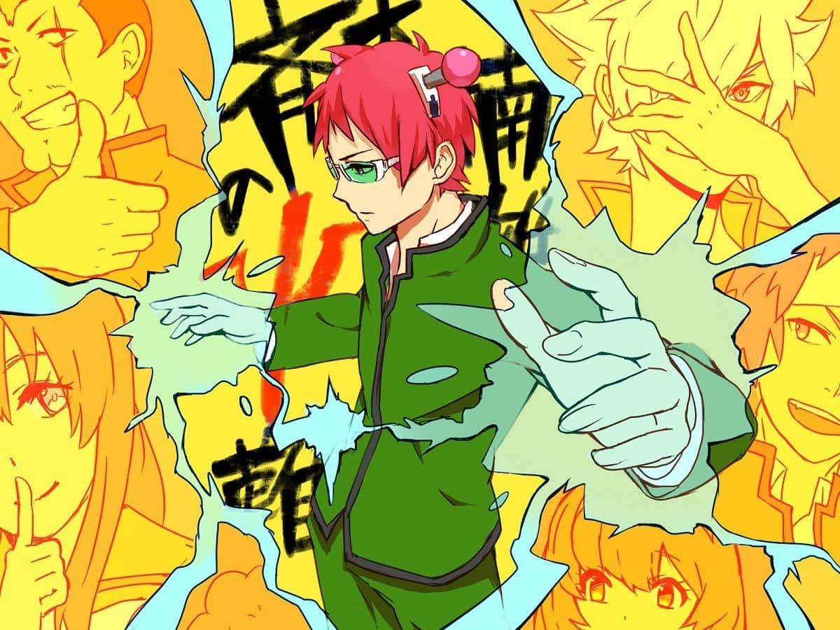The Disastrous Life Of Saiki K, red-haired anime boy, green jacket, SD Desktop Wallpaper
