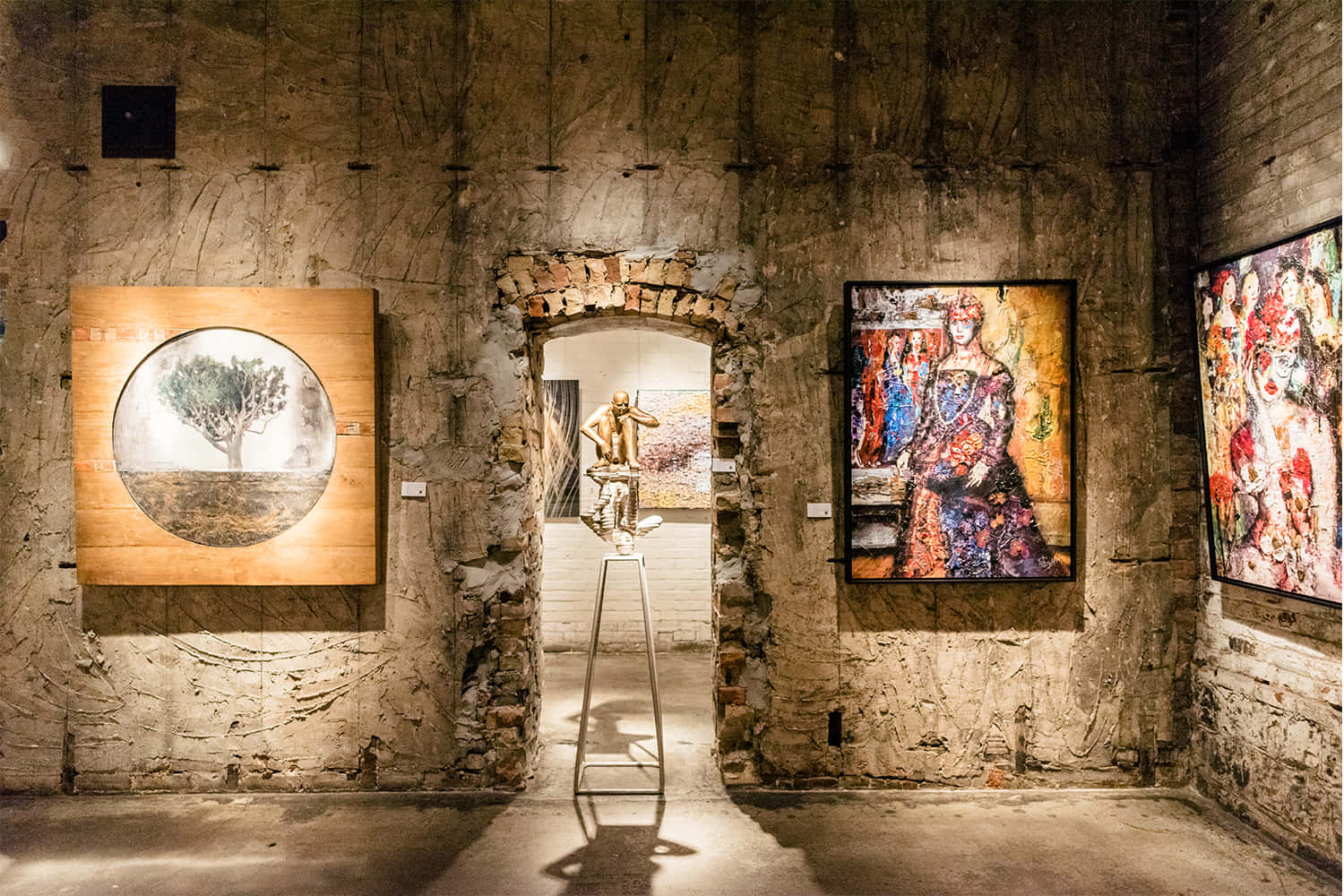 Distillery District, art gallery, exposed brick walls, HD Desktop Wallpaper