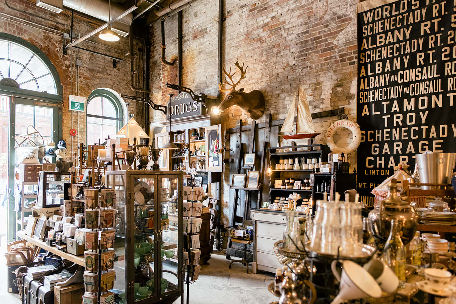 Distillery District, vintage shop interior, antique goods, HD Desktop Wallpaper
