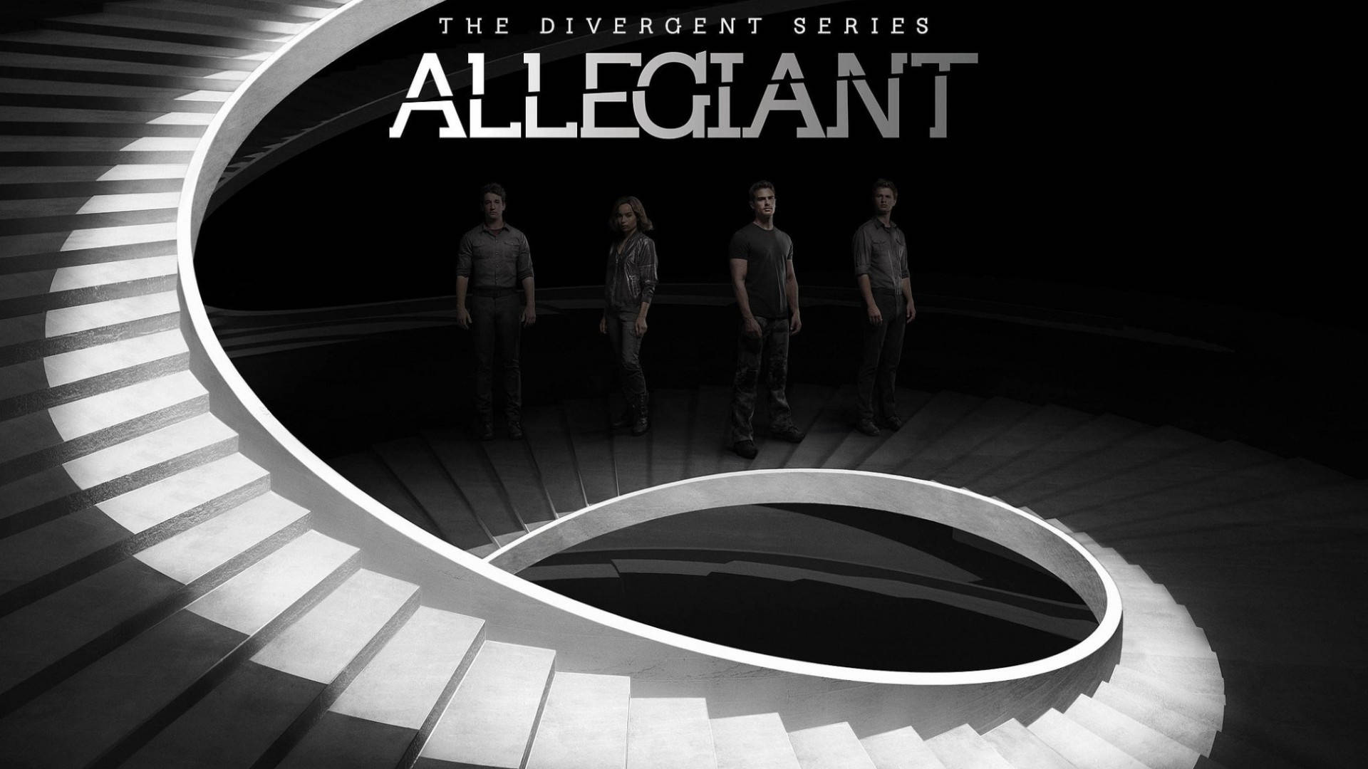 The Divergent Series, spiral staircase, glowing, Full HD Desktop Wallpaper