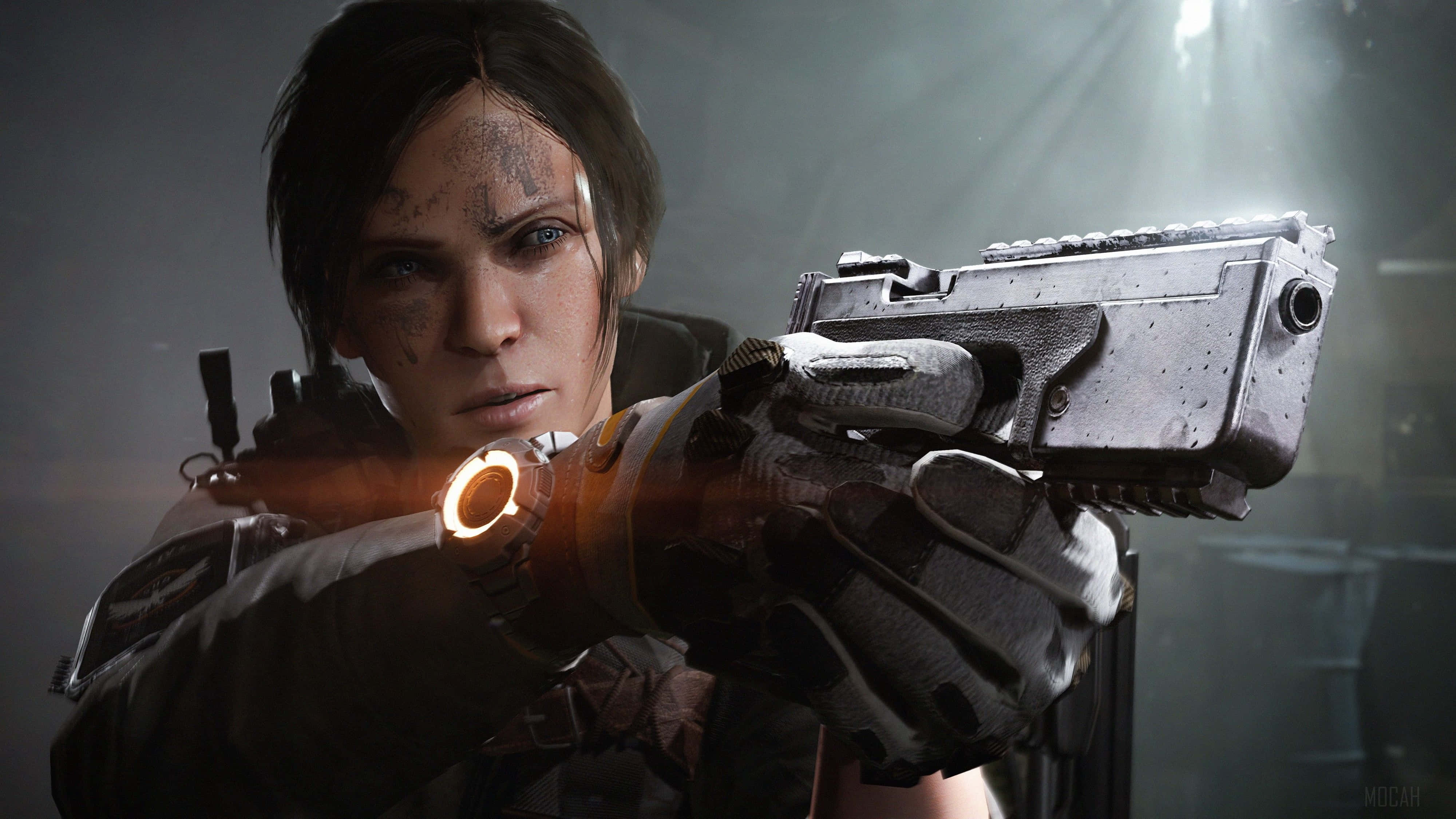 The Division 2, 4K, futuristic pistol, 4K Desktop Wallpaper