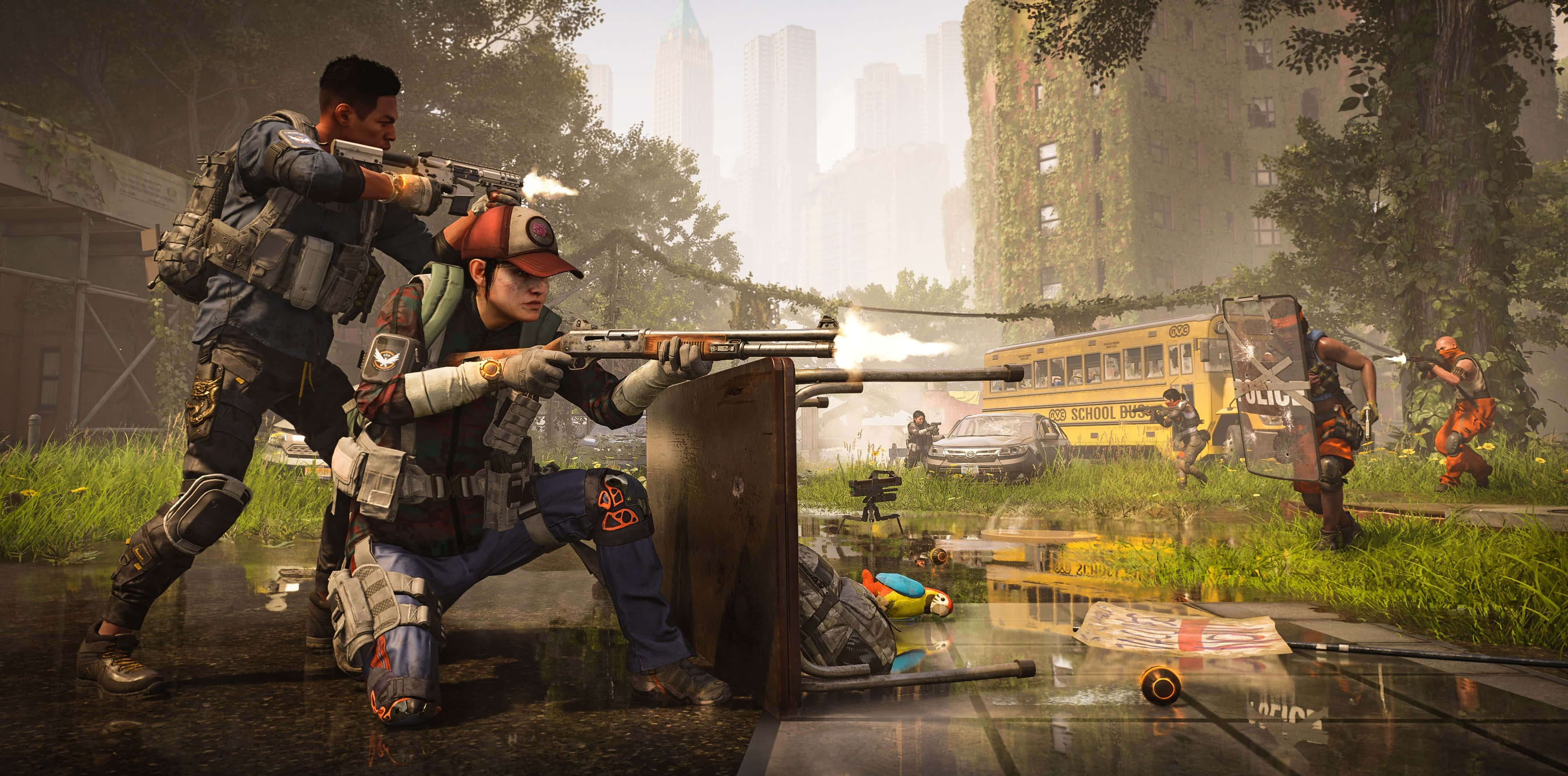 The Division 2, 4K, rainy urban wasteland, 4K Desktop Wallpaper