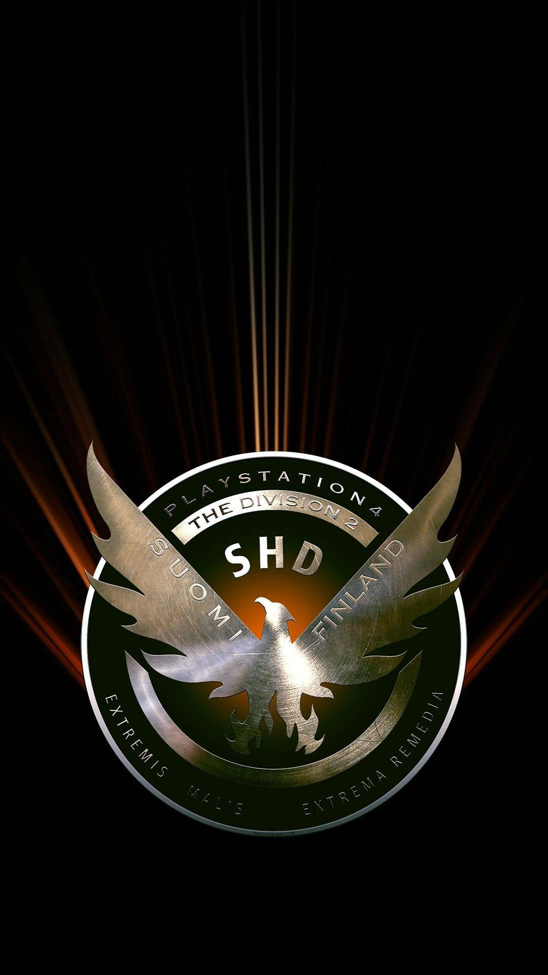 The Division 2 Phone, eagle, glowing metallic emblem, Full HD Phone Wallpaper