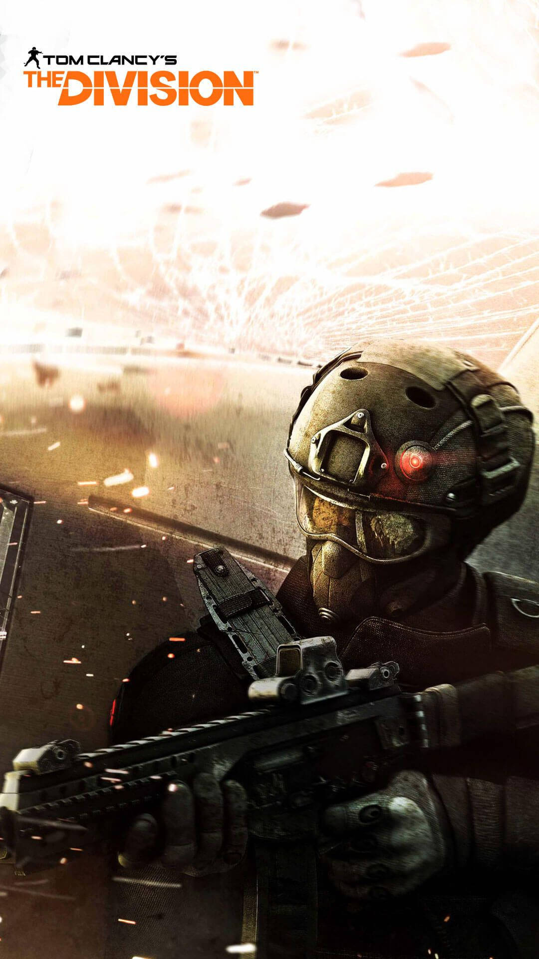 The Division 2 Phone, tactical gear, glowing red eye, Full HD Phone Wallpaper