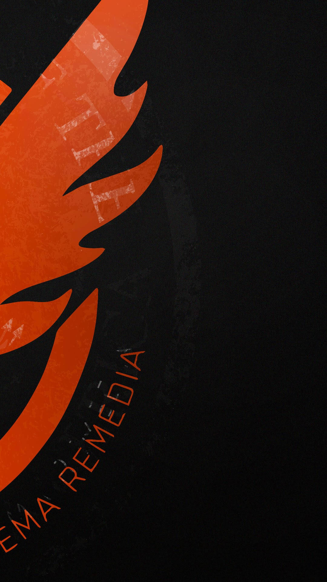 The Division 2 Phone, orange flame graphic, textured edges, Full HD Phone Wallpaper