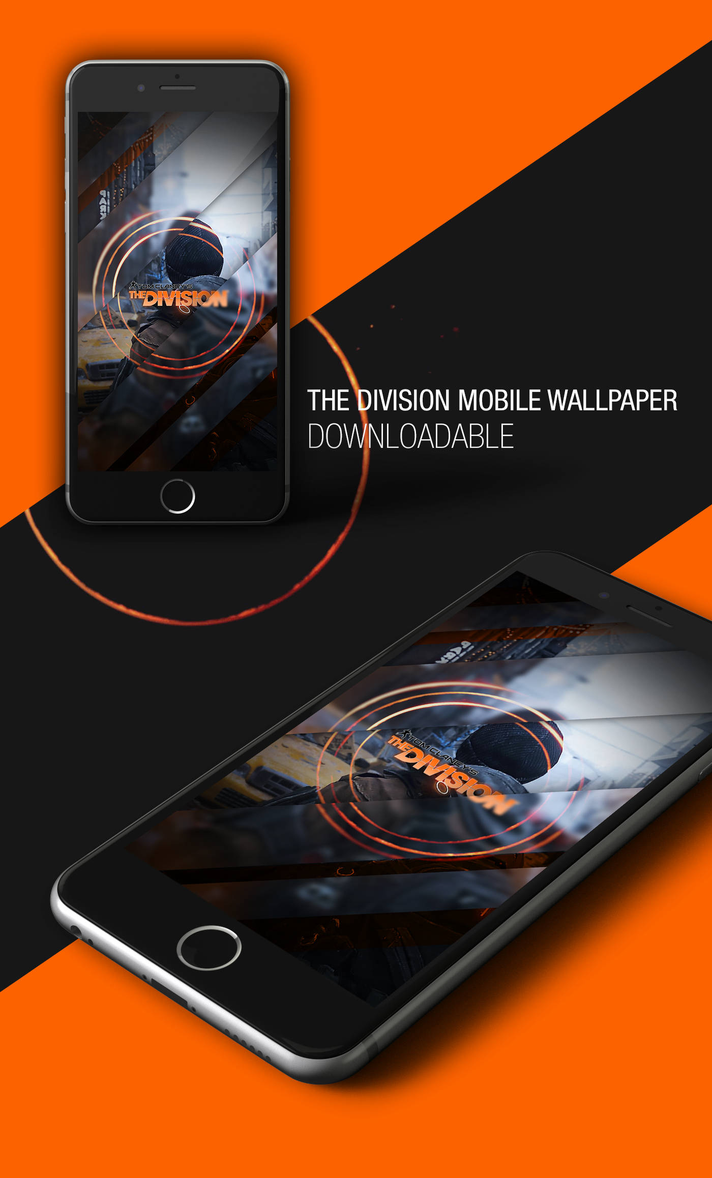 The Division 2 Phone, The Division, orange, Full HD Phone Wallpaper