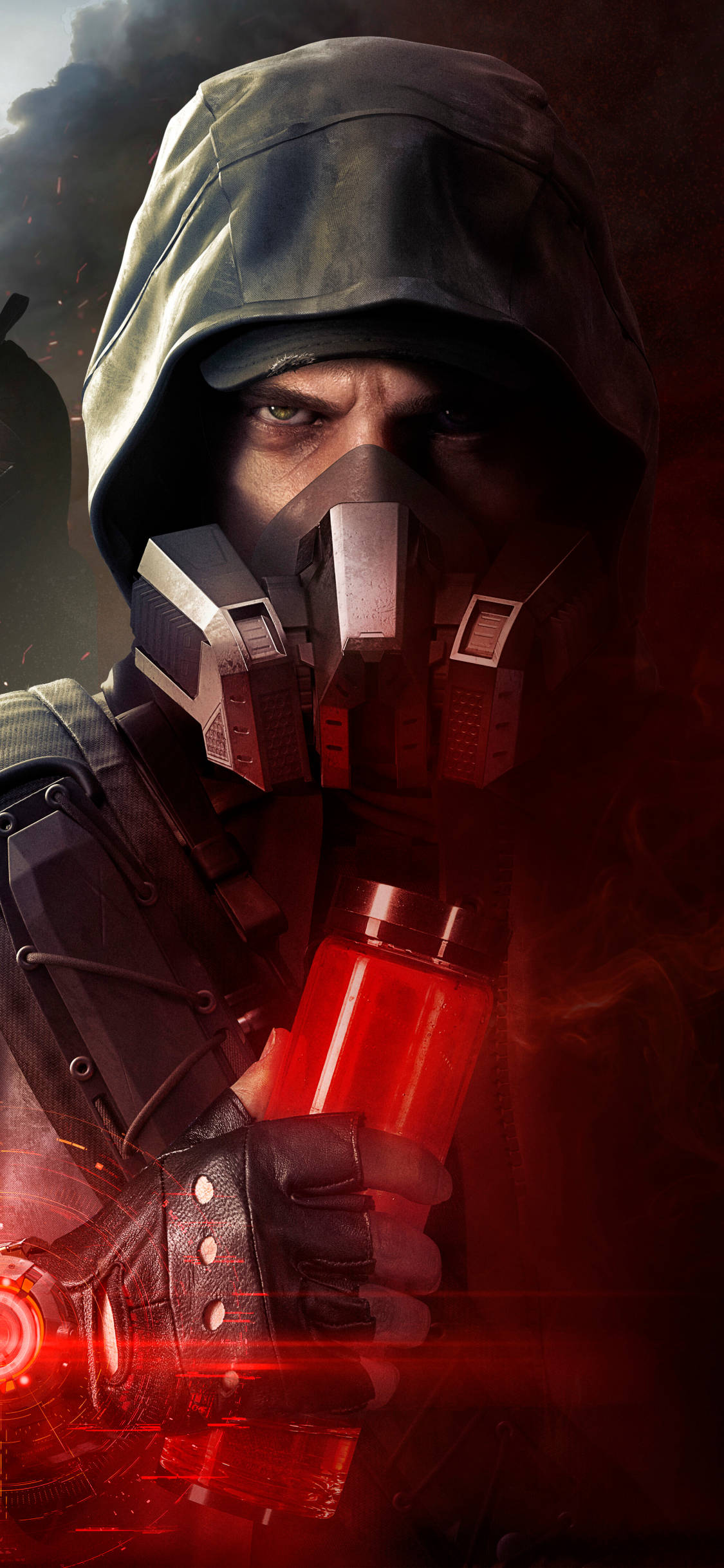 The Division 2, hooded warrior, tactical mask, Full HD Phone Wallpaper
