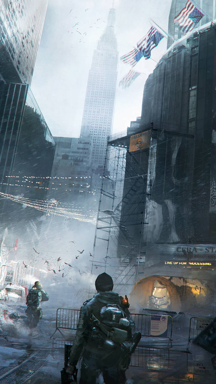 The Division, soldier, dystopian New York City, HD Phone Wallpaper