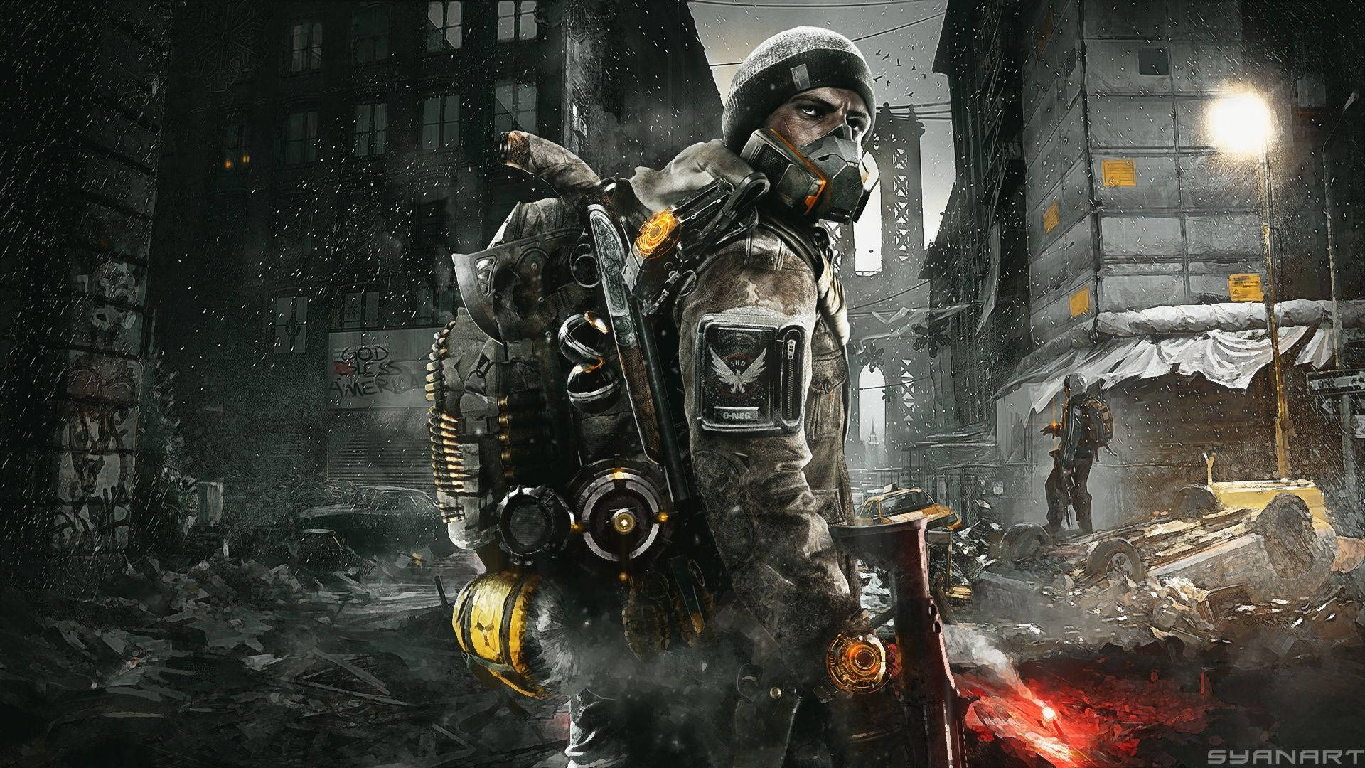 The Division 2, ruined city, tactical gear, Full HD Desktop Wallpaper