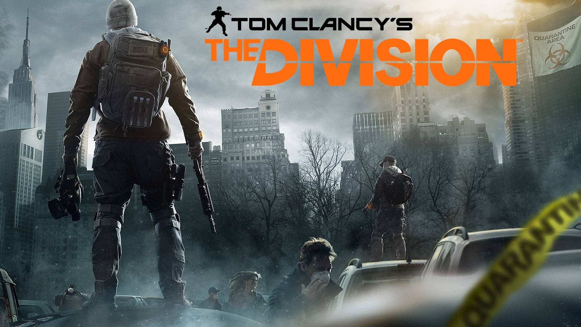 The Division, soldier, ruined cityscape, Full HD Desktop Wallpaper