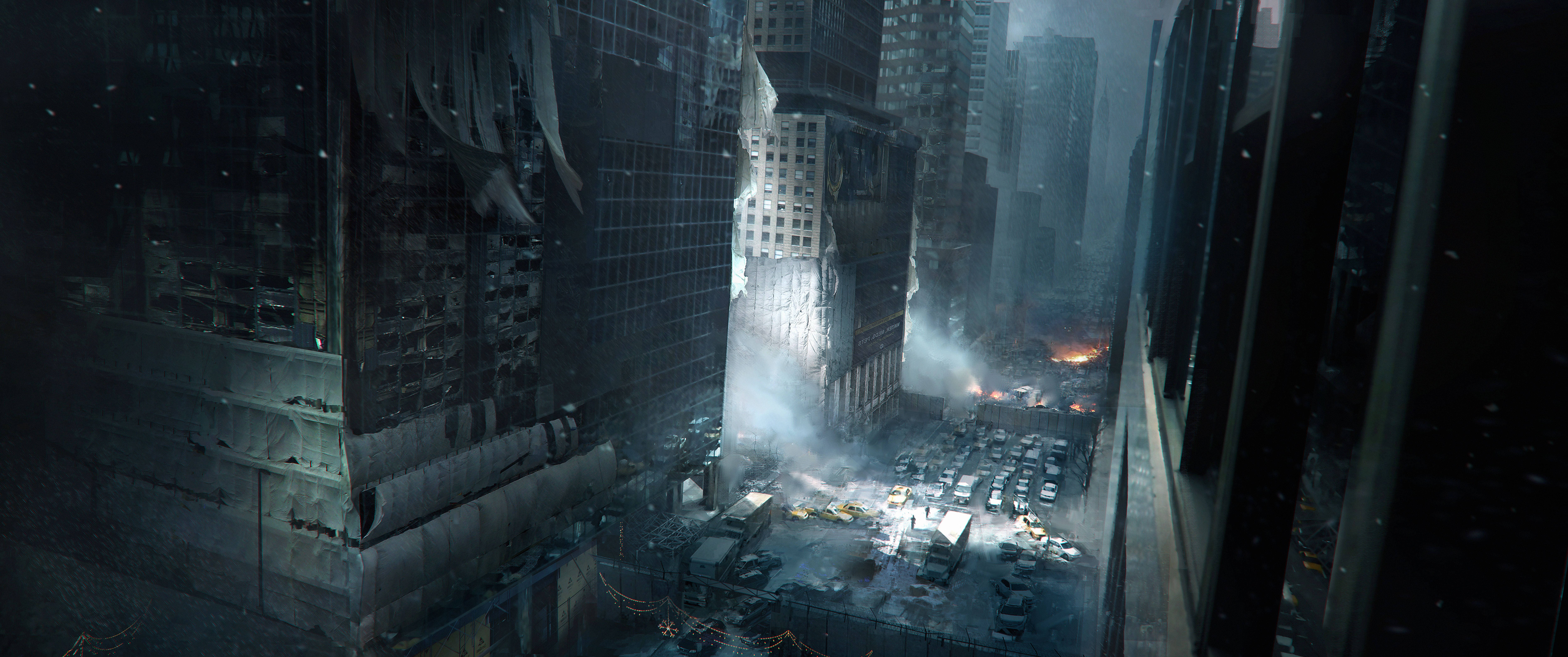 The Division, night, rainy, 8K Desktop Wallpaper