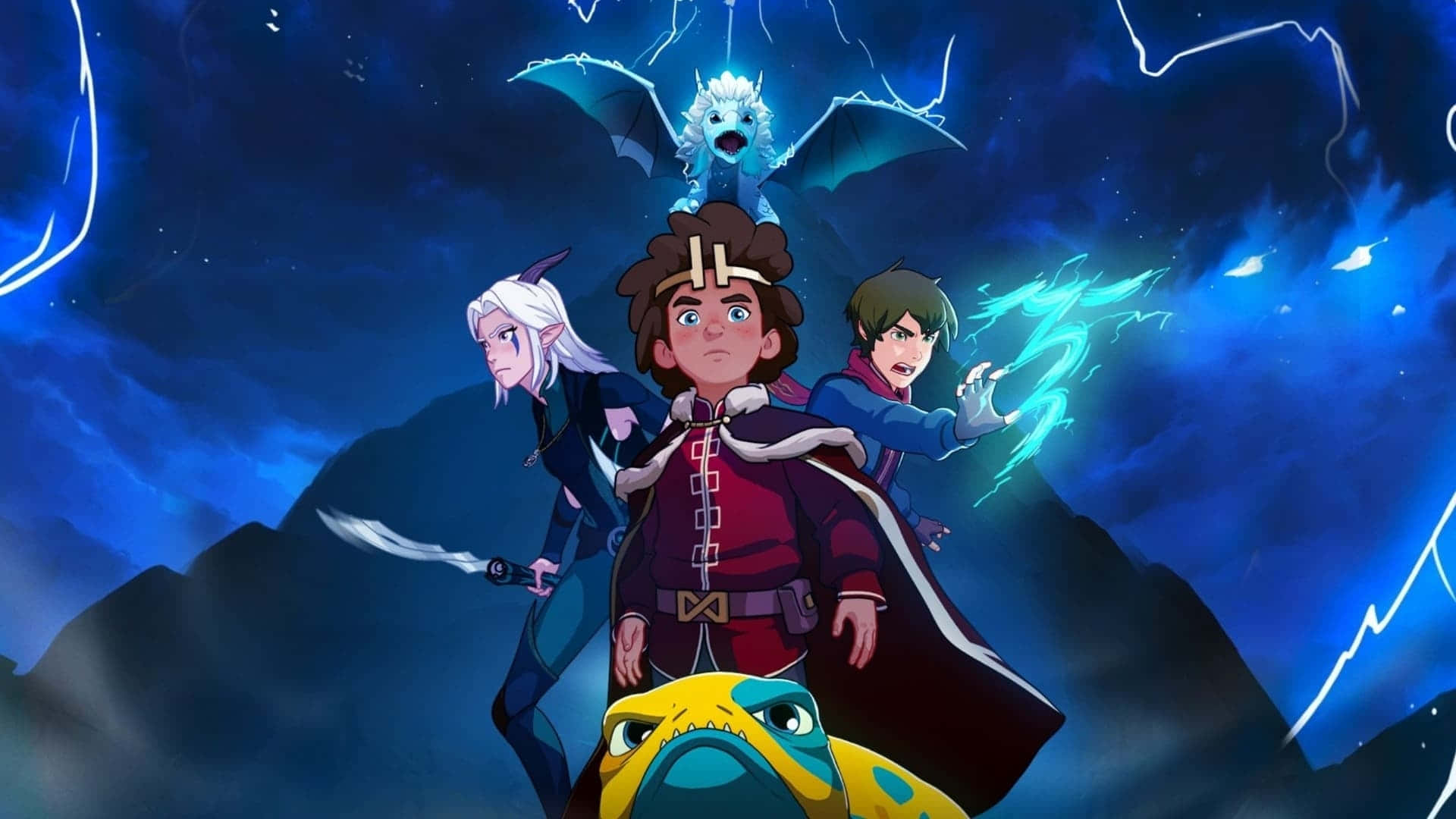 The Dragon Prince, glowing dragon, yellow creature, Full HD Desktop Wallpaper