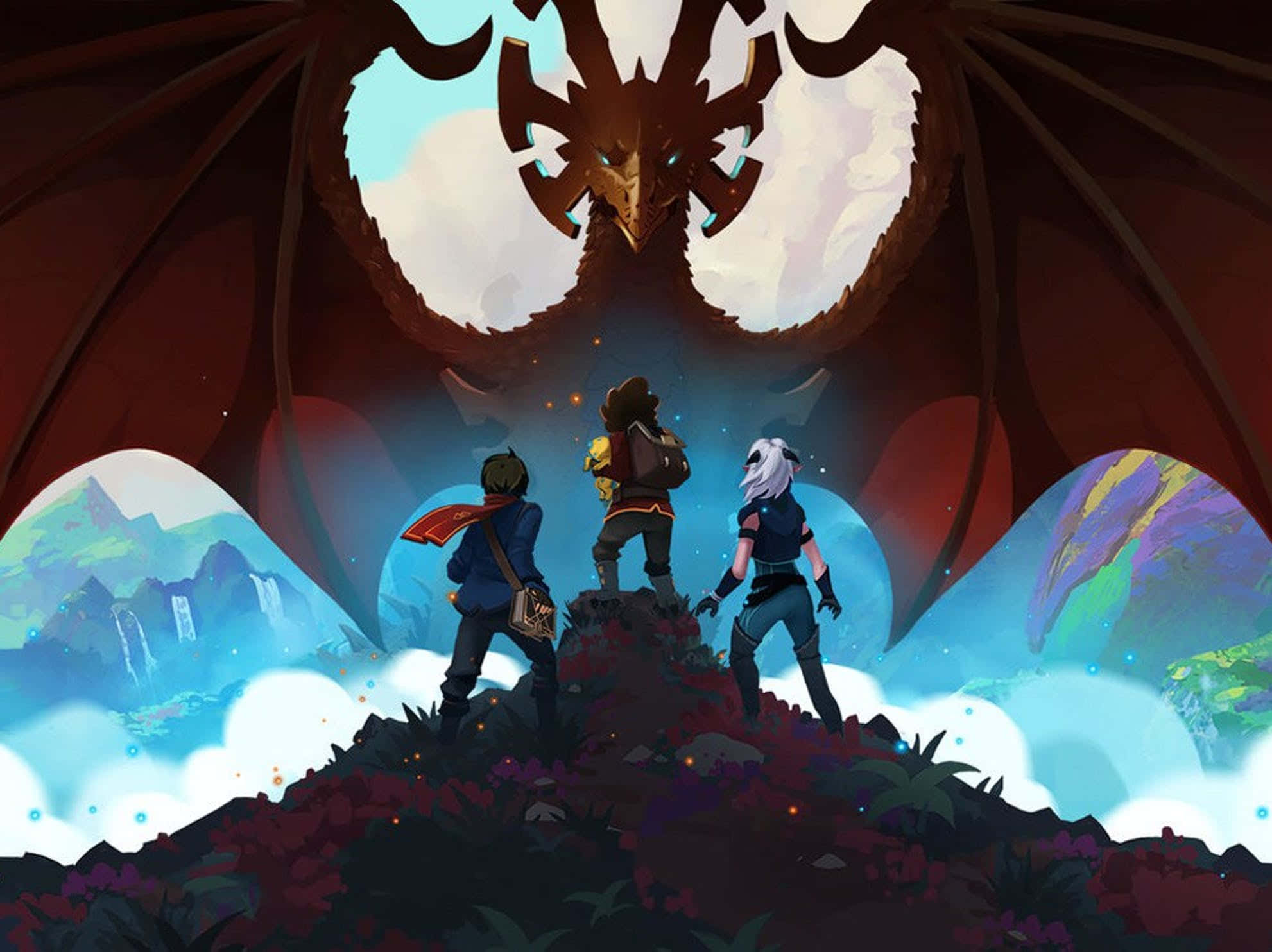 The Dragon Prince, dragon, cliff, Full HD Desktop Wallpaper