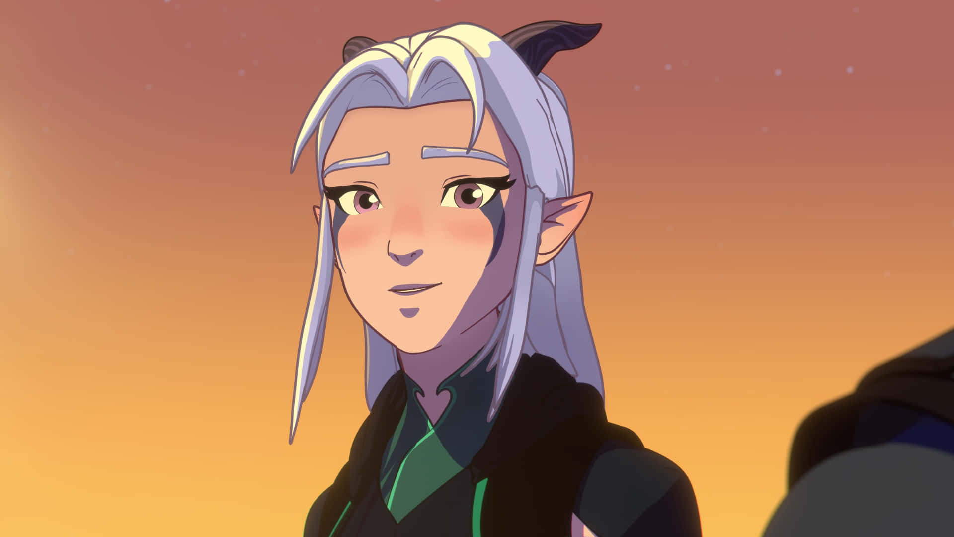 The Dragon Prince, silver hair, horns, Full HD Desktop Wallpaper