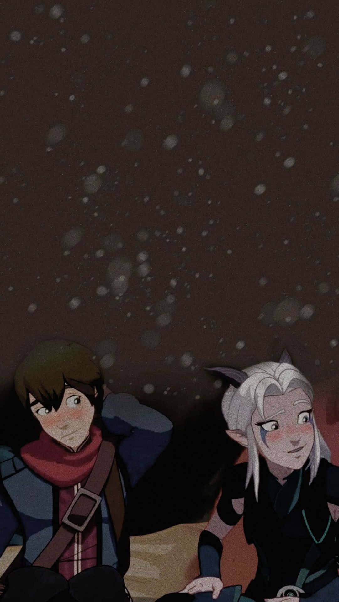 The Dragon Prince, anime characters, falling snow, Full HD Phone Wallpaper