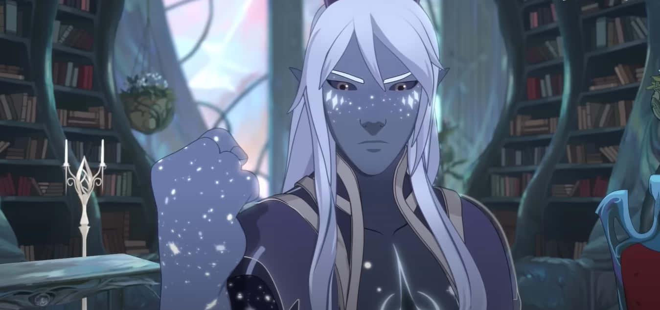 The Dragon Prince, silver-haired anime character, glowing eyes, HD Desktop Wallpaper