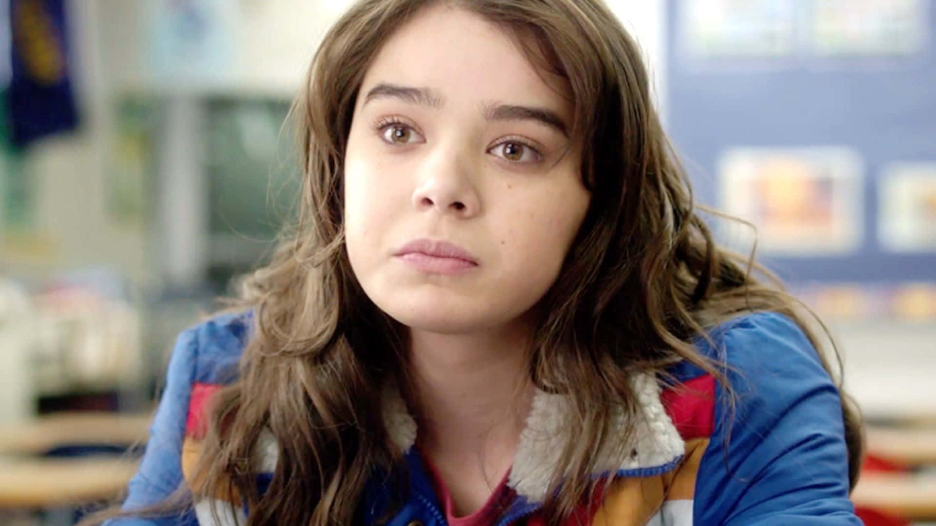 The Edge of Seventeen, classroom, long brown hair, Full HD Desktop Wallpaper