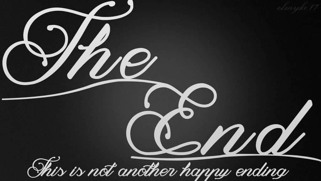 The End, white cursive text, dark gradient background, SD Desktop Wallpaper