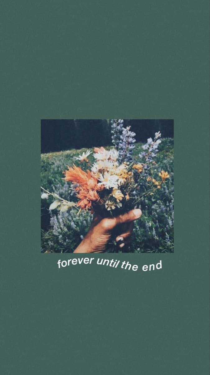 The End, forever until the end, vibrant bouquet of wildflowers, SD Phone Wallpaper