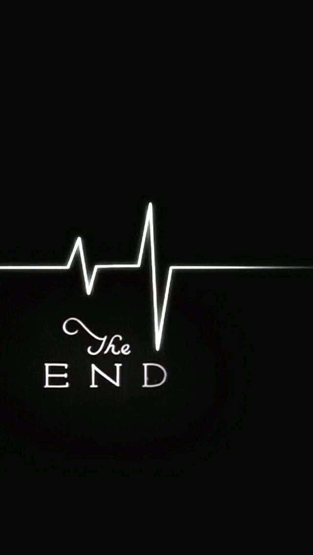 The END, heartbeat line, flatline, SD Phone Wallpaper