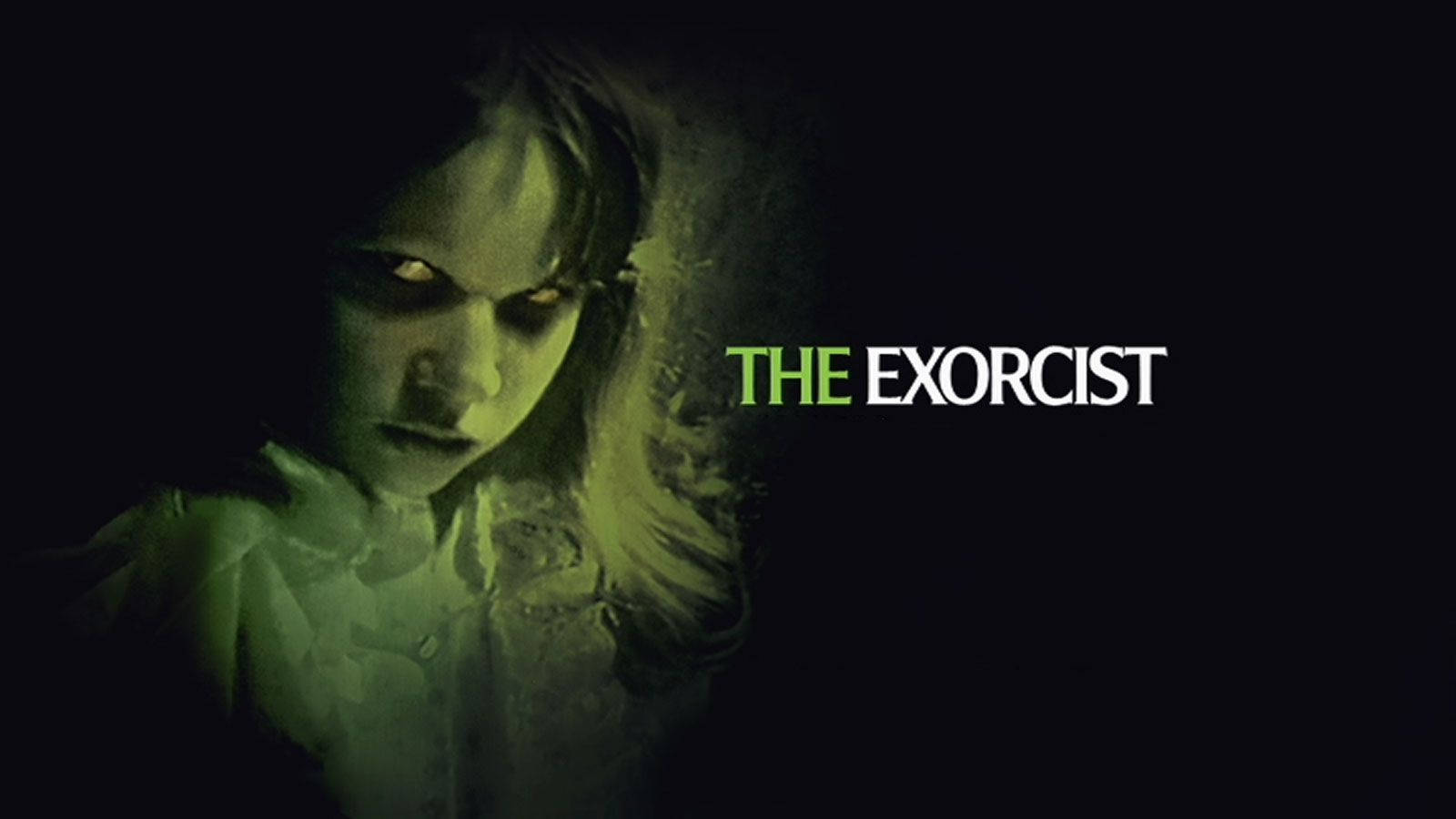 The Exorcist, green-lit, glowing eyes, HD Desktop Wallpaper