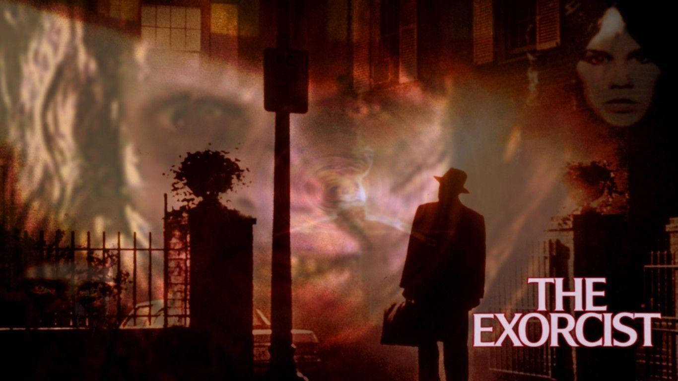 The Exorcist, movie poster, shadowy figure, HD Desktop Wallpaper