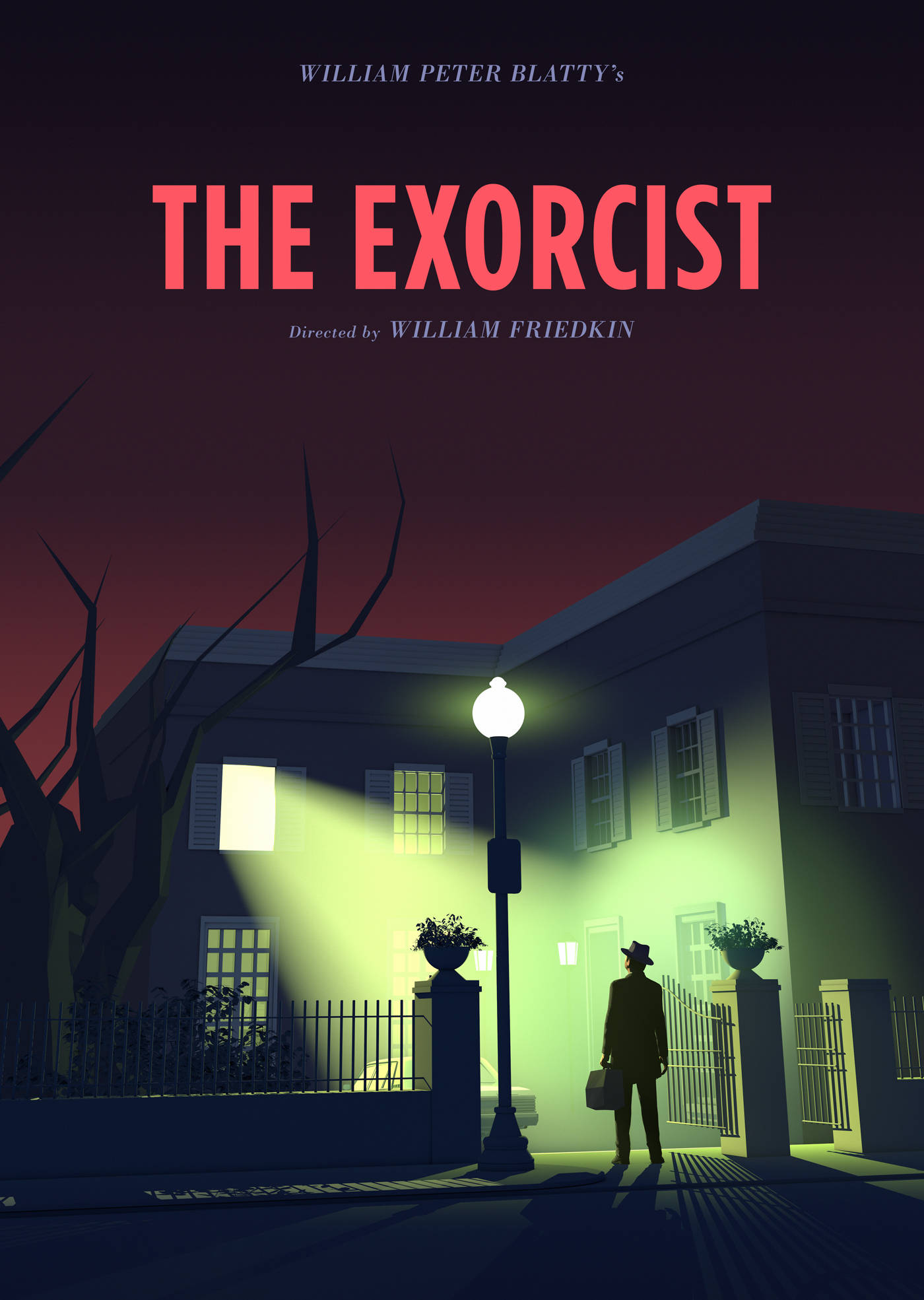 The Exorcist, bloody sky, fedora, Full HD Phone Wallpaper