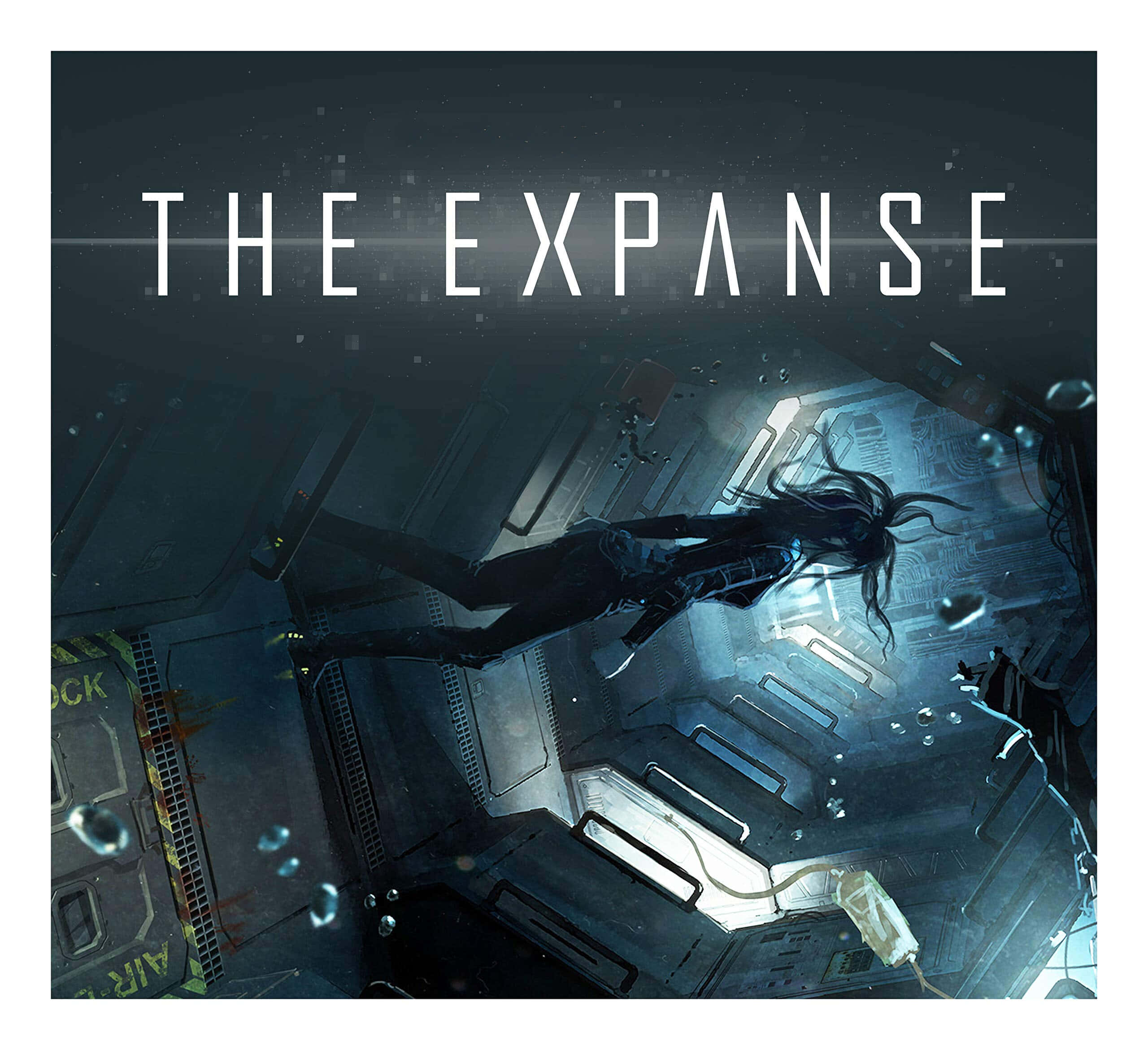 The Expanse, futuristic spaceship corridor, glowing panels, 2K Desktop Wallpaper