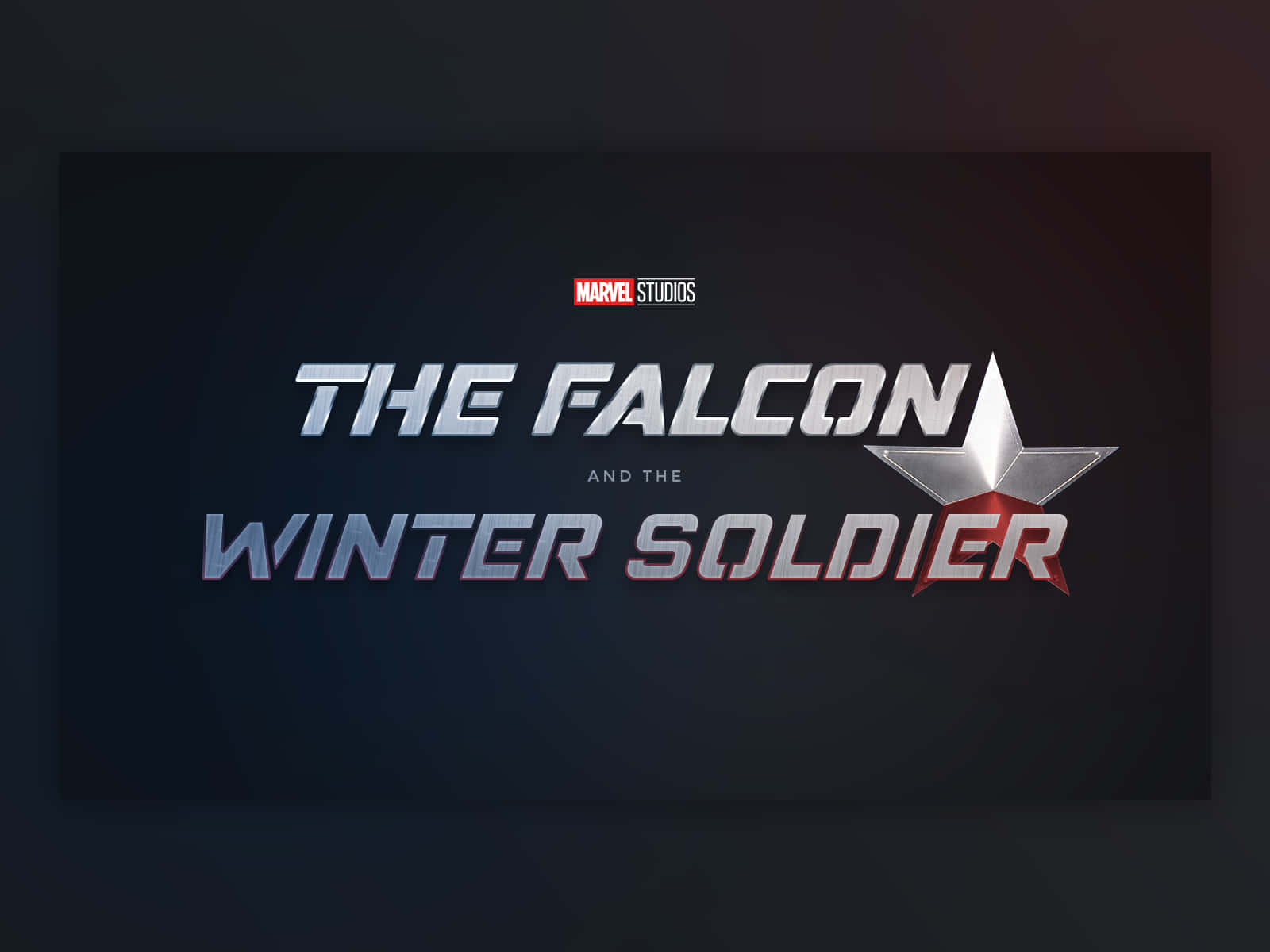 The Falcon and the Winter Soldier, metallic silver text, star logo, HD Desktop Wallpaper