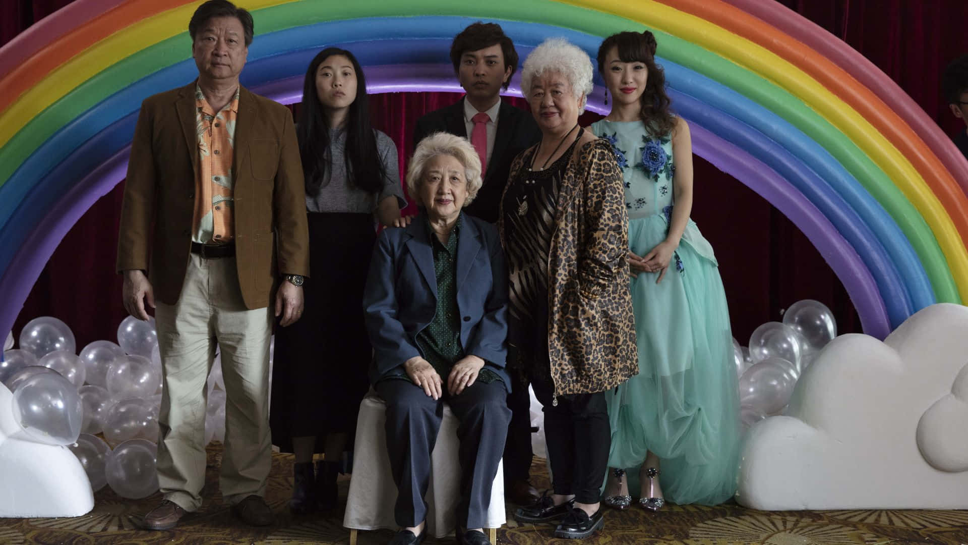 The Farewell, rainbow arch, white cloud decorations, Full HD Desktop Wallpaper